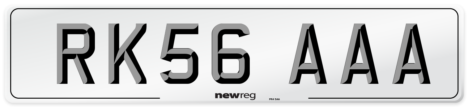RK56 AAA Number Plate from New Reg